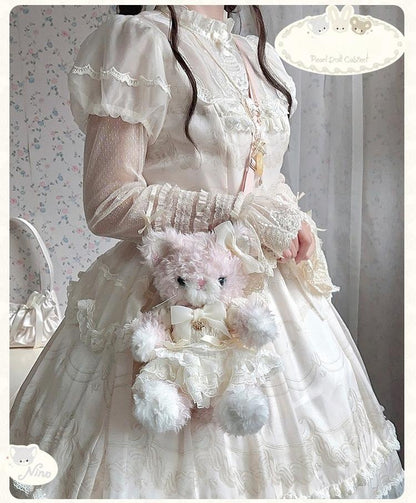 Mademoiselle Pearl - Pearl Doll Cabinet - Kawaii Lolita Plush Doll Bag with Outfit