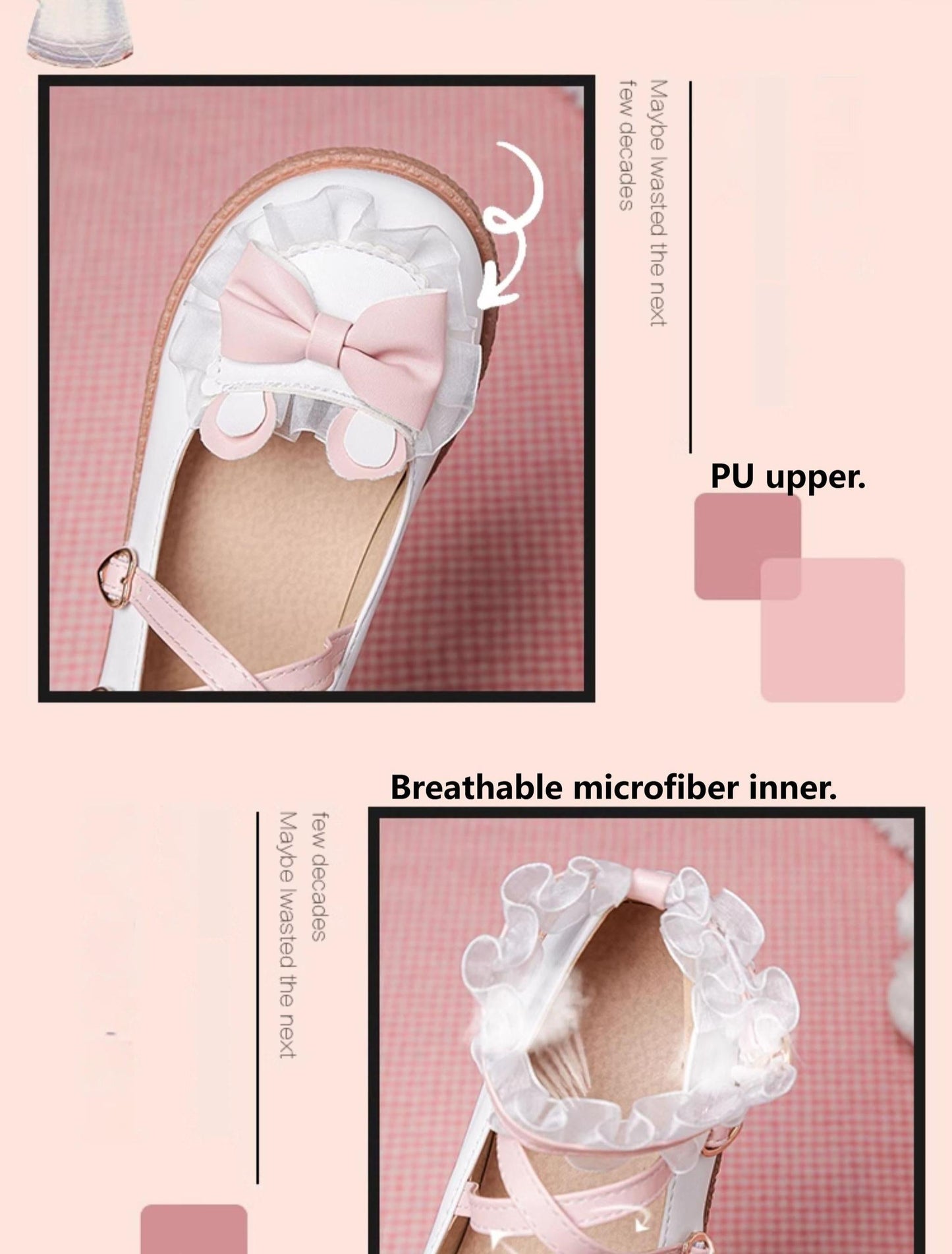 Yana - Sweet Bunny - Sweet Lolita Flat Shoes with Ear and Bow Decorations