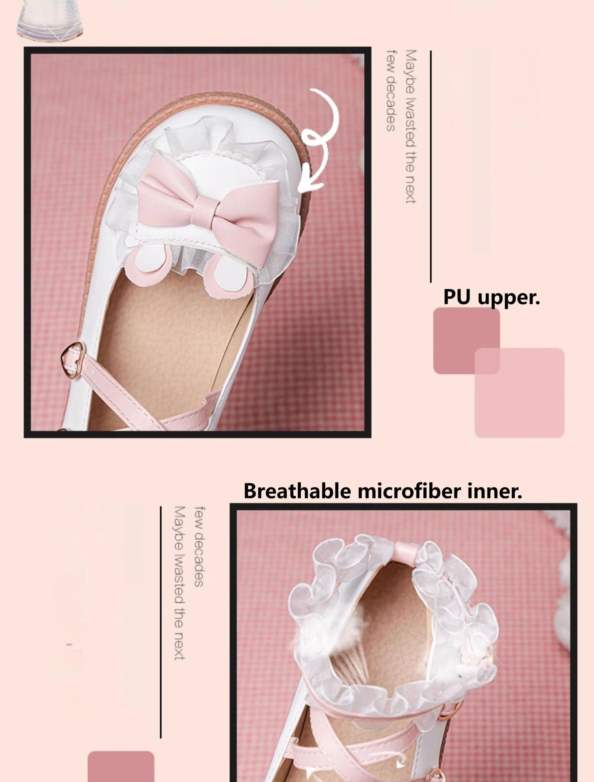 Yana - Sweet Bunny - Sweet Lolita Flat Shoes with Ear and Bow Decorations