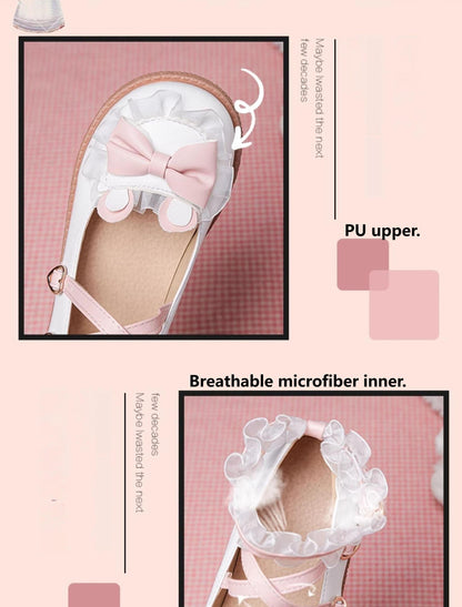 Yana - Sweet Bunny - Sweet Lolita Flat Shoes with Ear and Bow Decorations