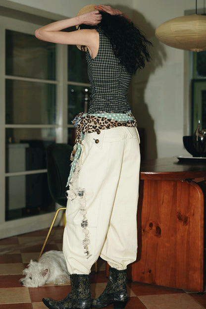 Sleeveless Tartan Vest