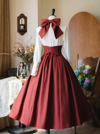 Forest Wardrobe - Vintage Lolita Fishbone Halter SK, Autumn Jacket