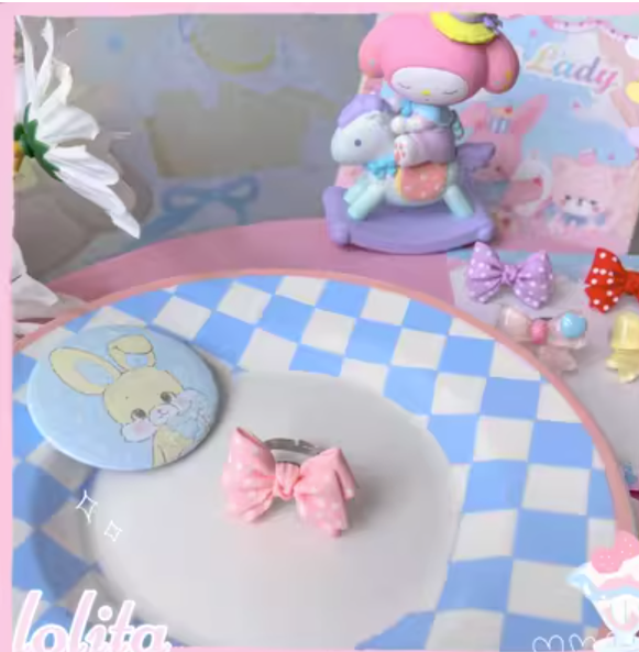 Bear Doll - Kawaii and Sweet Lolita Bowknot Ring