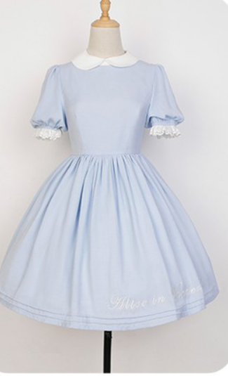 Letters from Unknown Star - Sweet Alice - Short Sleeves Maid Lolita OP