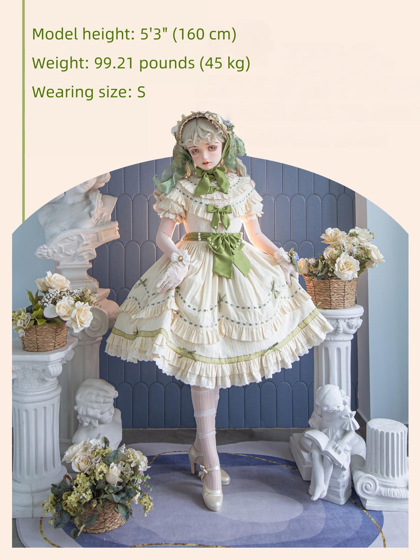 Lemon Cantata - Lily of the Valley - Country Lolita OP Dress, Tiered Ruffles