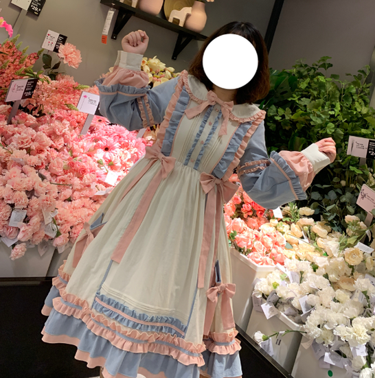 Niu Niu - Plus Size Lolita Dress Oversized OP, Long Sleeve