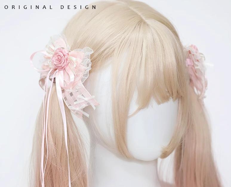 The Accessories' Story - Satin Ballet - Sweet Lolita Headdress Feather Bow