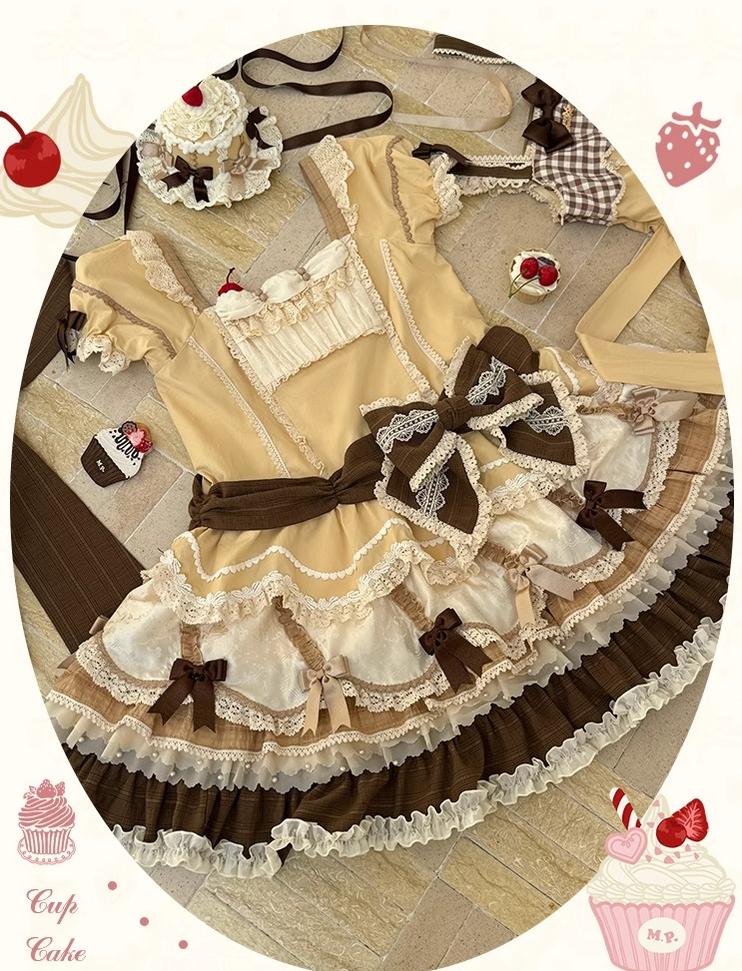 Mademoiselle Pearl - Cup Cake - Sweet Lolita OP Dress Kawaii Lolita JSK SK