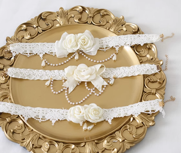 Xiaogui - Elegant Lolita Lace Camellia Necklace