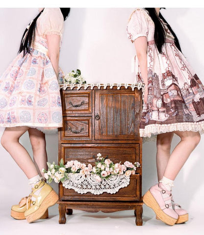 MODO - Multicolors Sweet Lolita Bow Platform Shoes