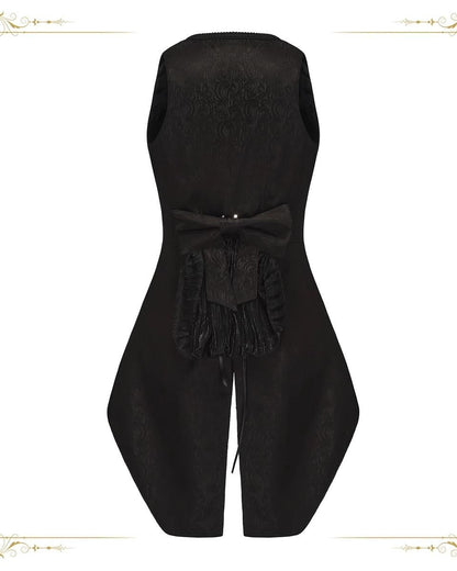 Immortal Thorn - Subtle Prejudice - Ouji Lolita Long Coat Hight-Low Hem with a Back Bow