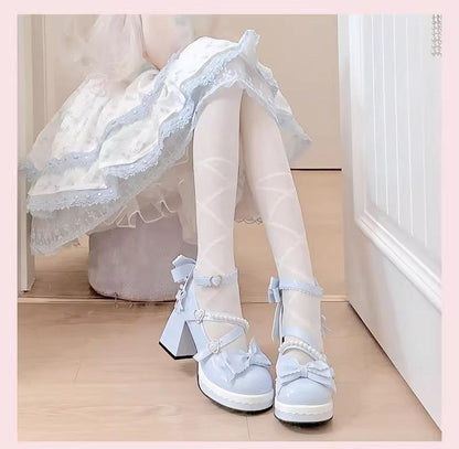 Witch's Night - Crush Complex - Sweet Lolita Heel Shoes, Pearls & Bows