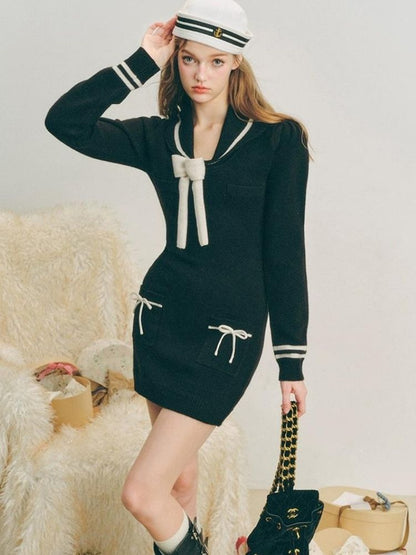 Sailor Knit Dress【s0000004609】