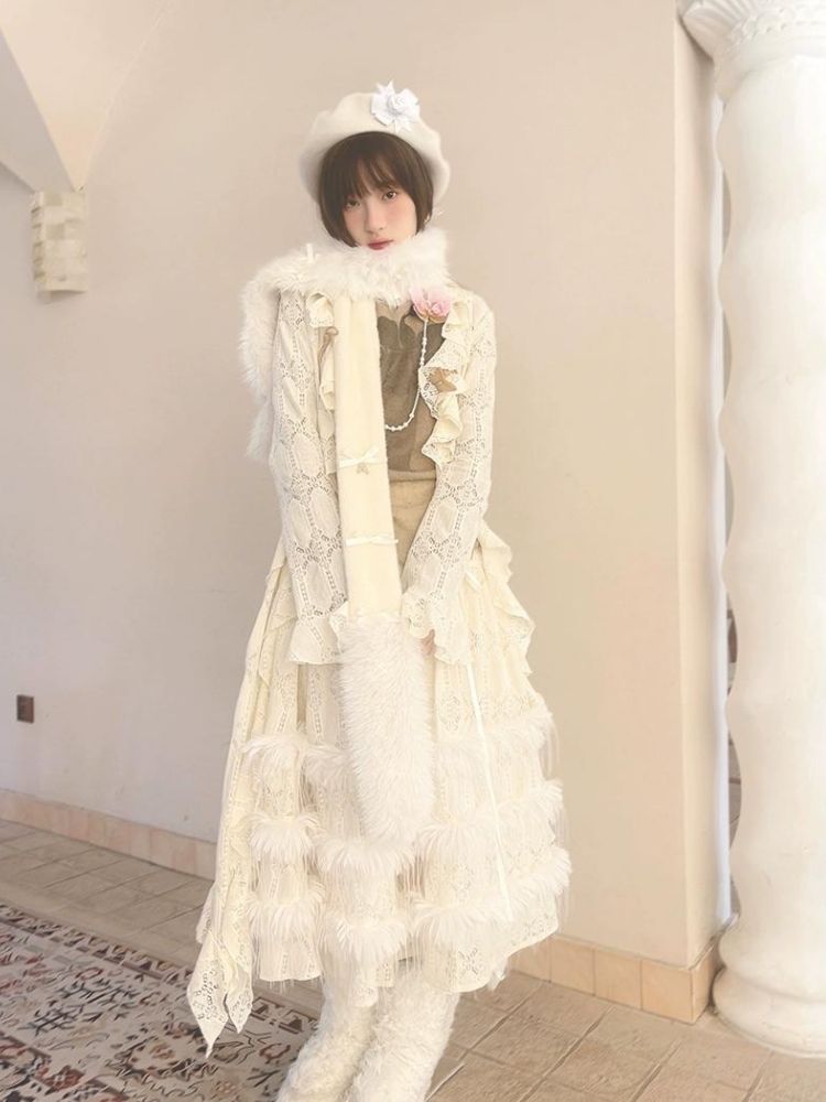 Lace Delicate Missy Long Half Skirt【s0000004906】