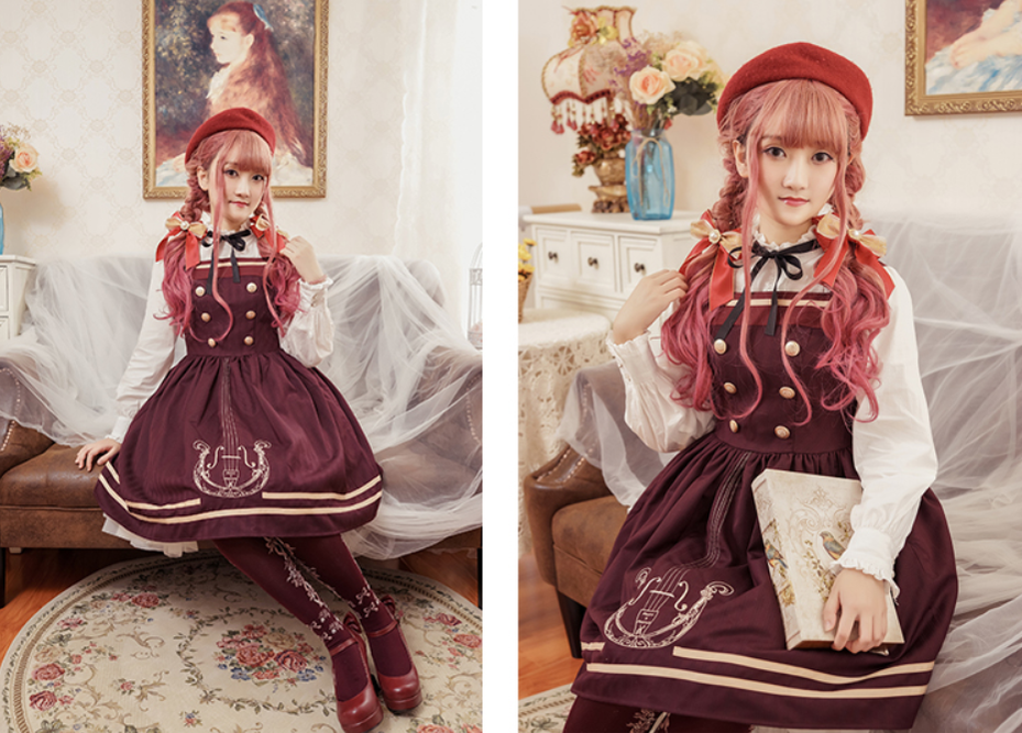 Chess Story - Magic Music School Series Fiddle Embroidery College Style Lolita JSK