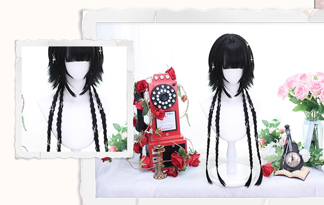 Dalao Home - Moon Night - Lolita Highlights Bang Short Wigs