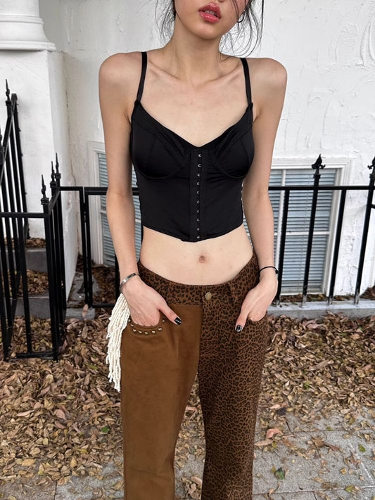 Color Clash Micro Slim Wide Leg Pants【s0000006680】