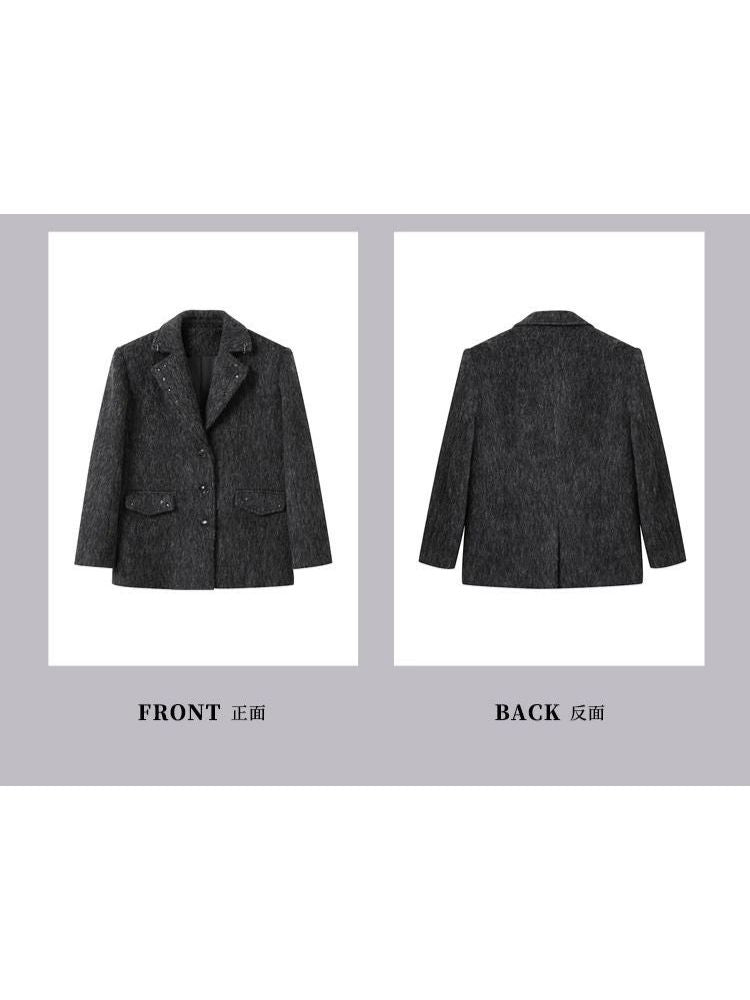 Tweed studded blazer【s0000004521】