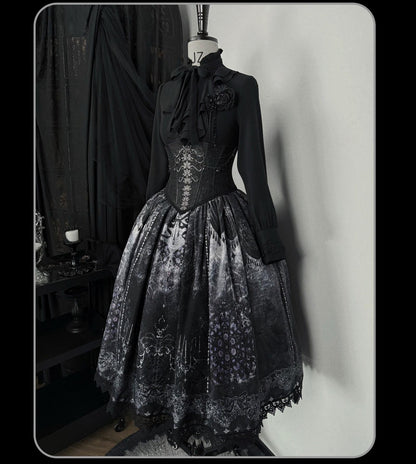 Susin Lolita - Bone-Eroded Butterfly - Gothic Lolita JSK & SK Set
