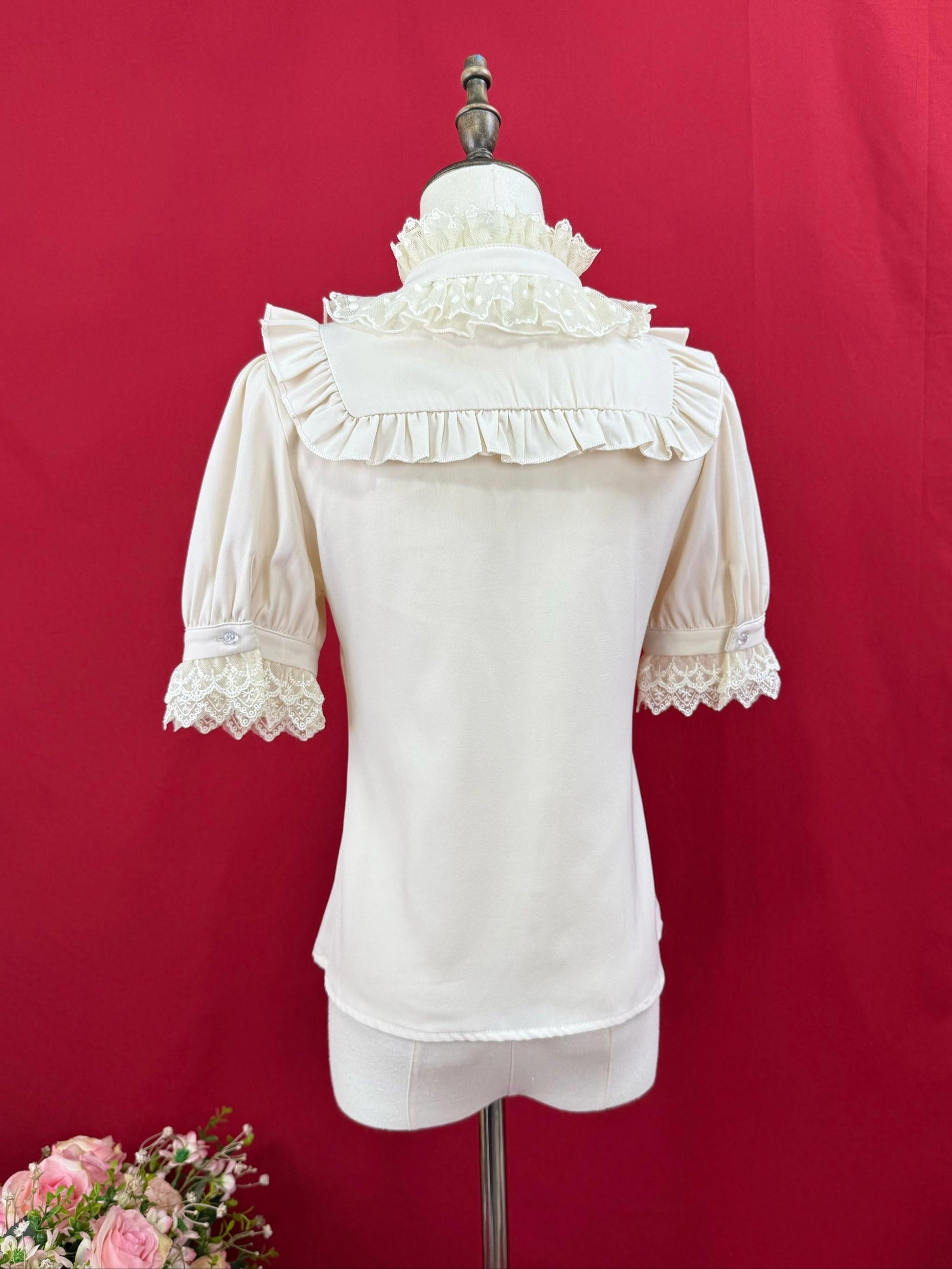 DMFS Lolita - Summer End - Lace Stand-Up Collar Classic Lolita Blouse