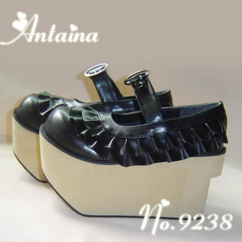 Antaina - Sweet Lolita Platform Shoes Lotus Leaf Edge Multicolor