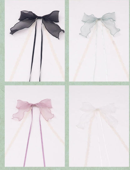 ZJstory - Sonnet Summer - Sweet Lolita Accessory Set Bow KC Hairband Waist Tie