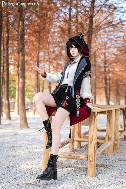 Princess Chronicles - Fortune and Treasure - Chinese Style Shorts Set with Cash Coins Details