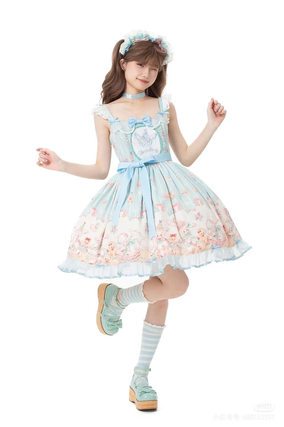 NanShengGe - Sheep Party - Sweet Lolita Jumper Dress Print SK