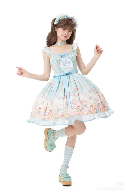 NanShengGe - Sheep Party - Sweet Lolita Jumper Dress Print SK