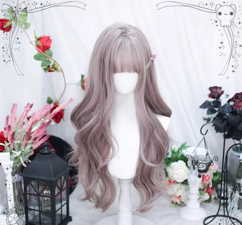 Dalao Home - Yunyi - Grey-purple Lolita Wig Sweet Long Curls Wig