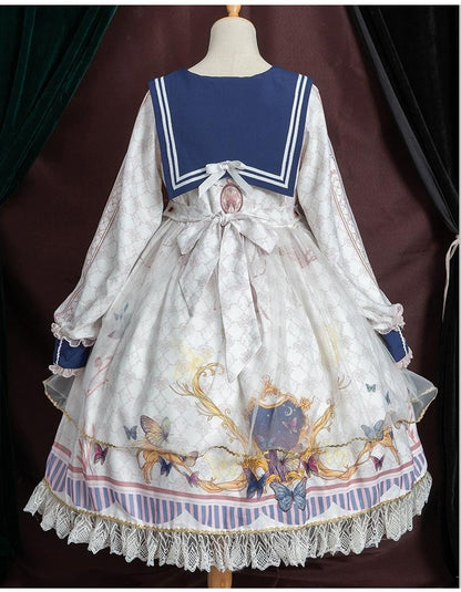 OCELOT - Classic Lolita OP Sailor Collar Elegant Lolita Dress