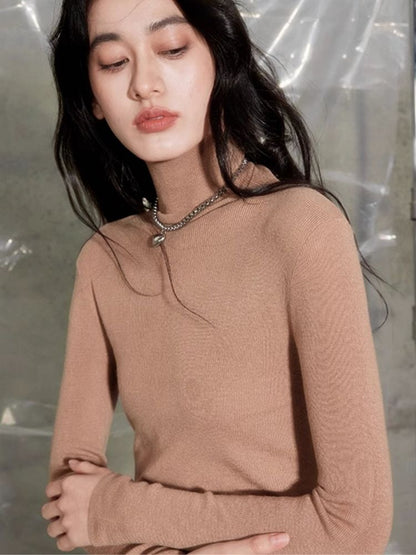 High-collar Australian wool basic paragraph bottoming【s0000004853】