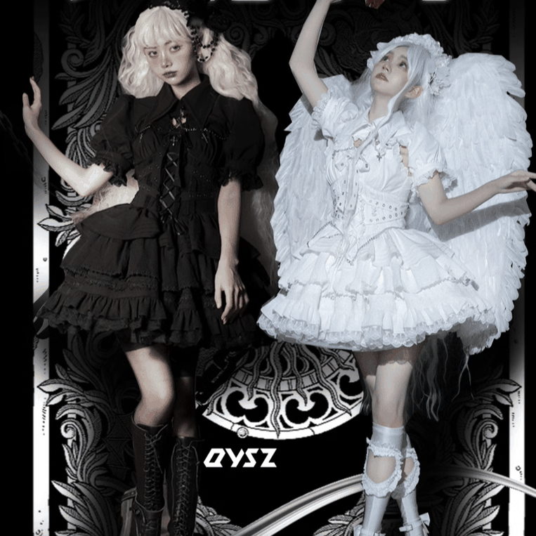 OCELOT - Contract Cross - Gothic Elegant Bubble Sleeve Bolero