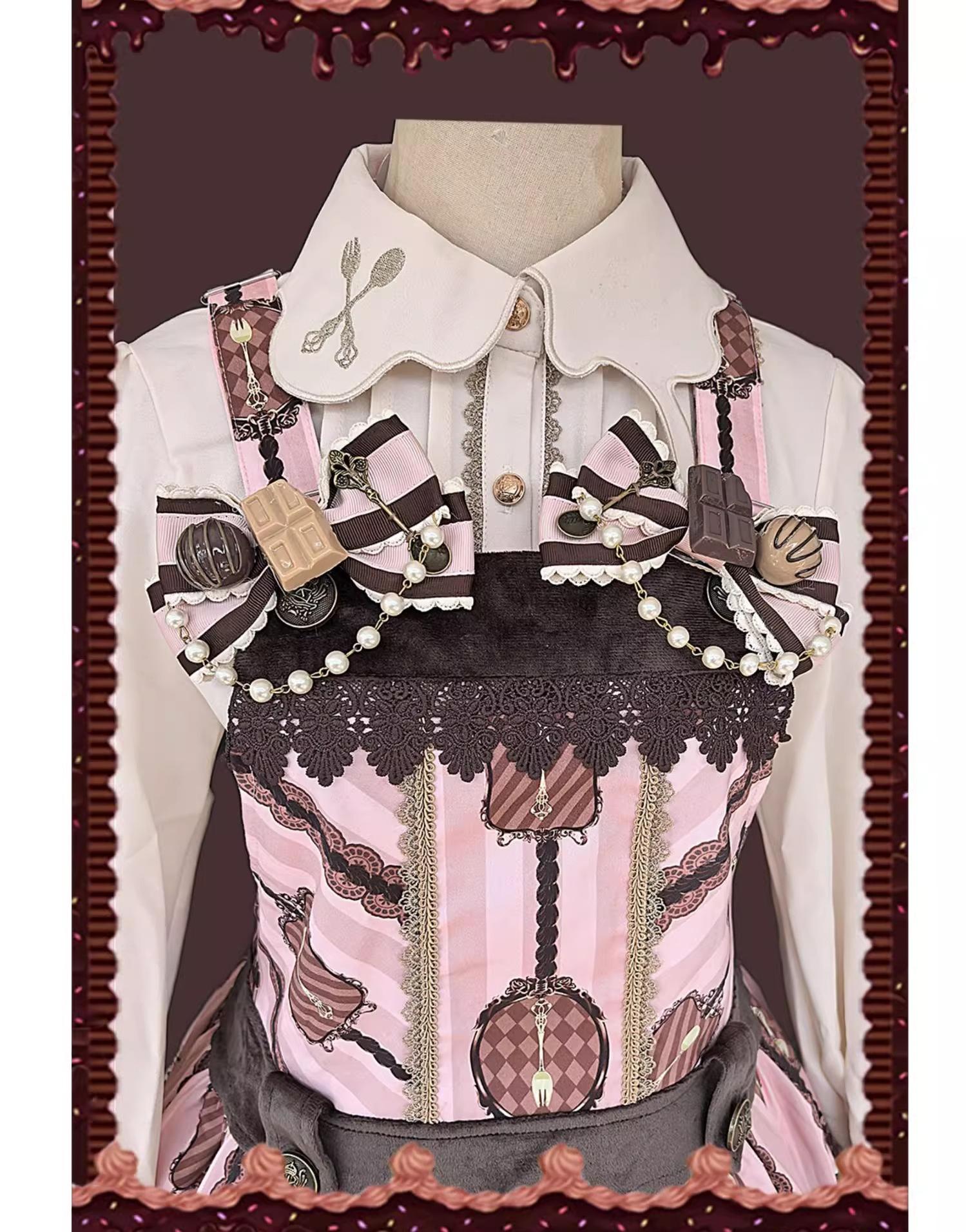 Infanta - Chocolate Carousel - Kawaii Lolita Salopette Dress Set