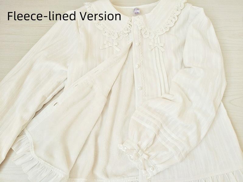 Youlan Lane - Cotton Sweet Lolita Blouse, Single / Fleece Lined Version