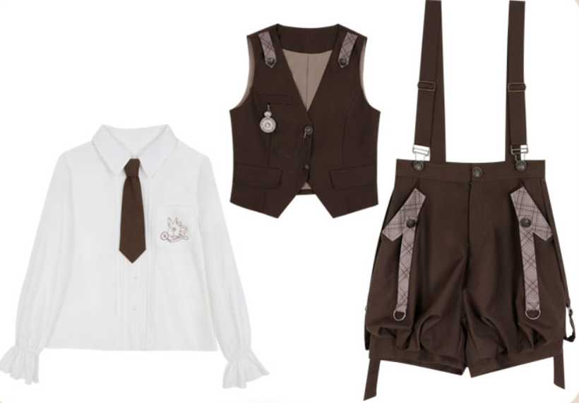 Letters from Unknown Star - Detective Rabbit Kiri - Ouji Lolita Outfits, Backpack Pants