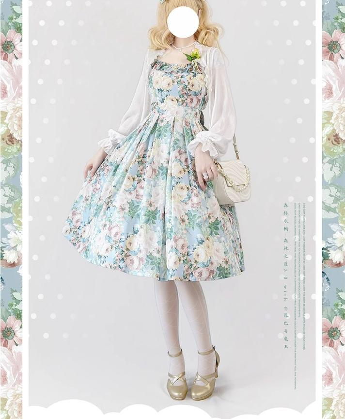 Forest Wardrobe - Forest Basket 3.0 - Vintage Lolita JSK Dress for Summer