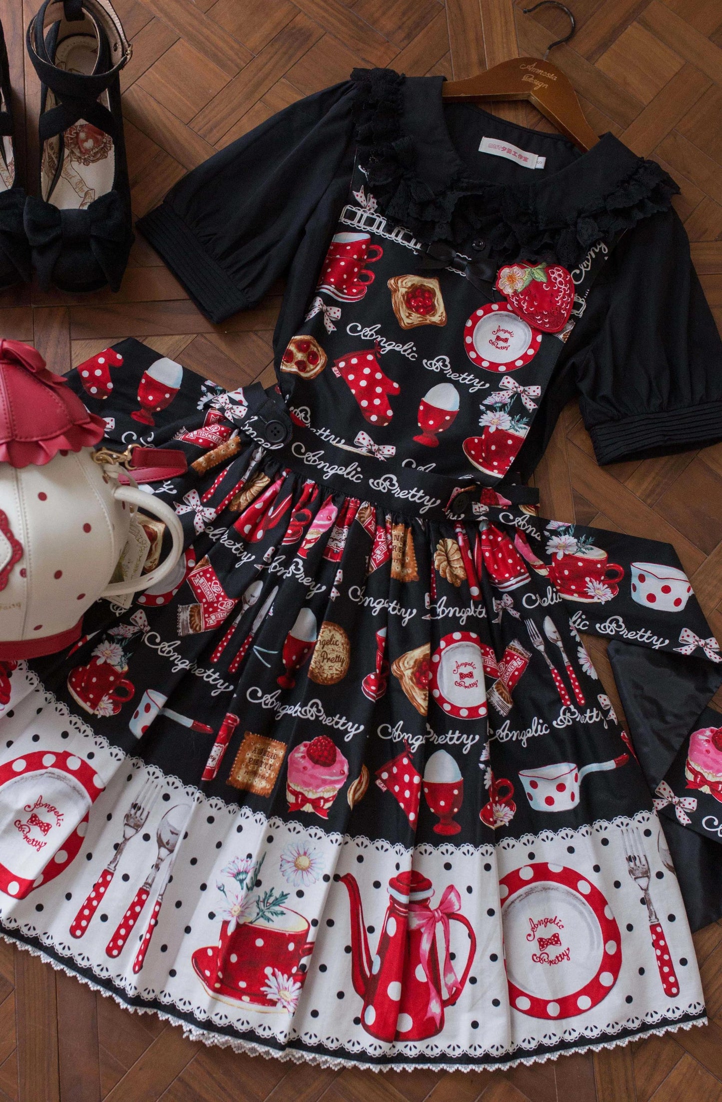 MIST - Semi-sweet Milk Cake - Sweet Lolita Short Sleeve Blouse with Lace Peter Pan Collar