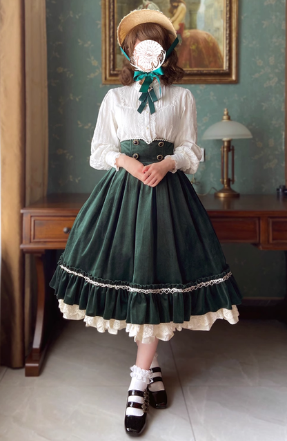 Miss Point - Rose Doll - Elegant Lolita Skirt High Waist Fishbone SK