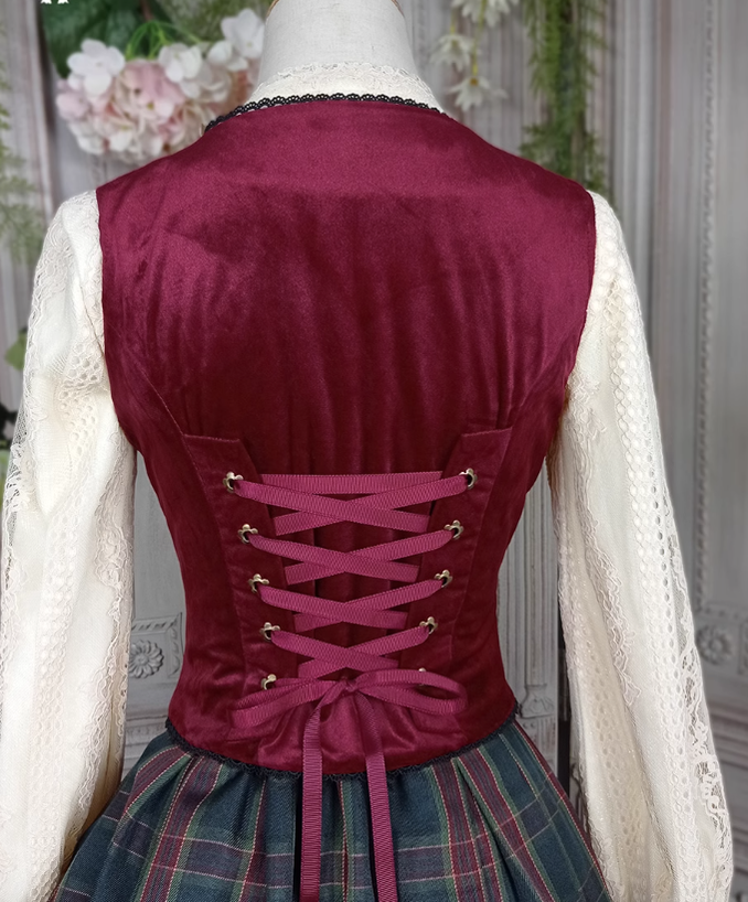 Miss Point - Ode to Joy - Elegant Lolita Winter Velvet Vest Customized