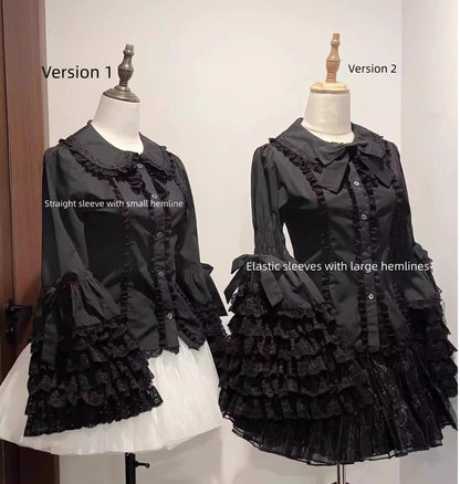 Mengfuzi - Cannelﾃｩs - Elegant Lolita Cotton Blouse, Hime Sleeve