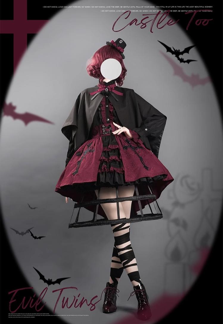 CastleToo - Evil Twins - Ouji Lolita Vest Shorts Skirt Set