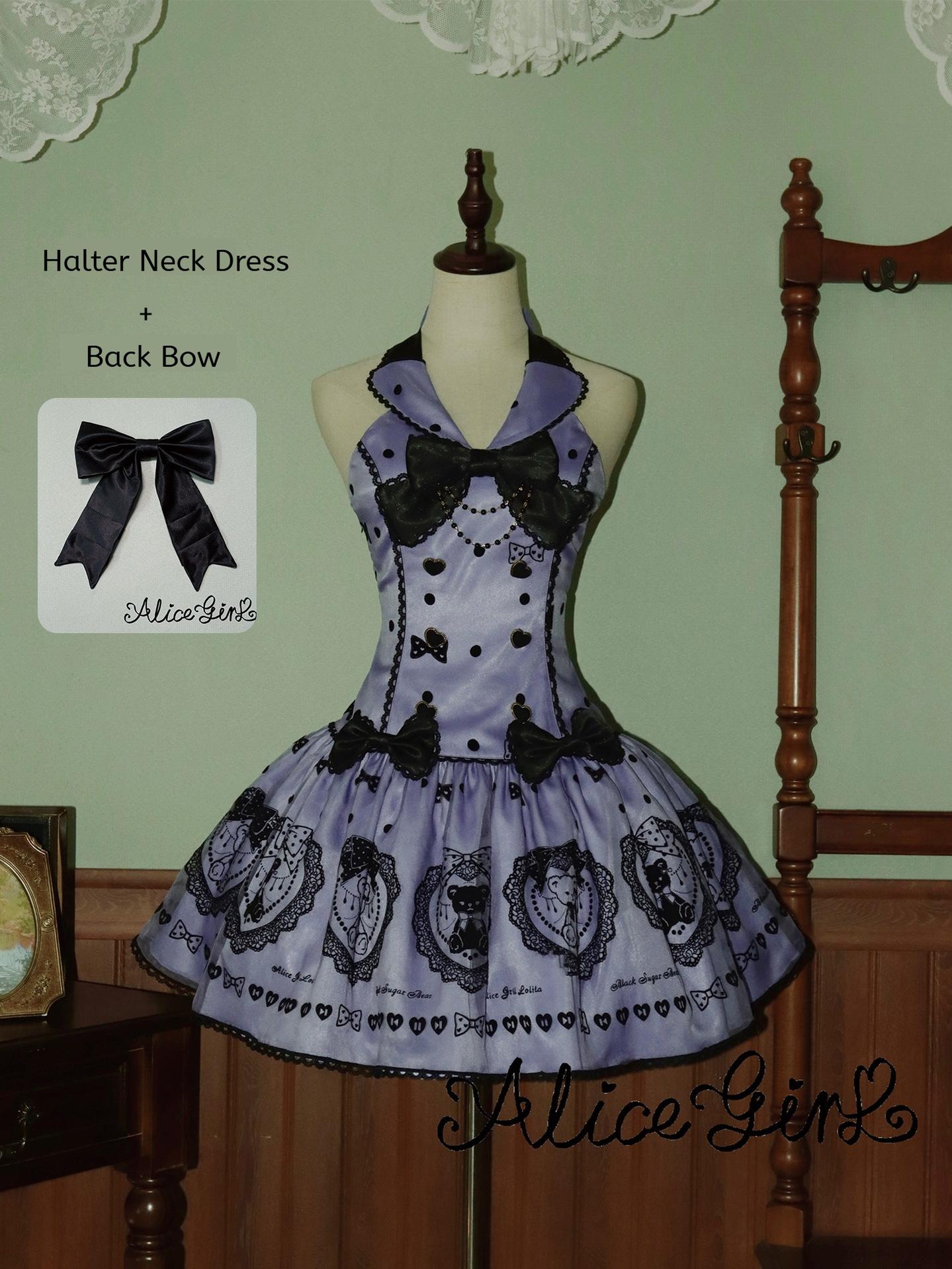 Alice Girl - Brown Sugar Bear - Printed Sweet Lolita Dress, Multiple Styles