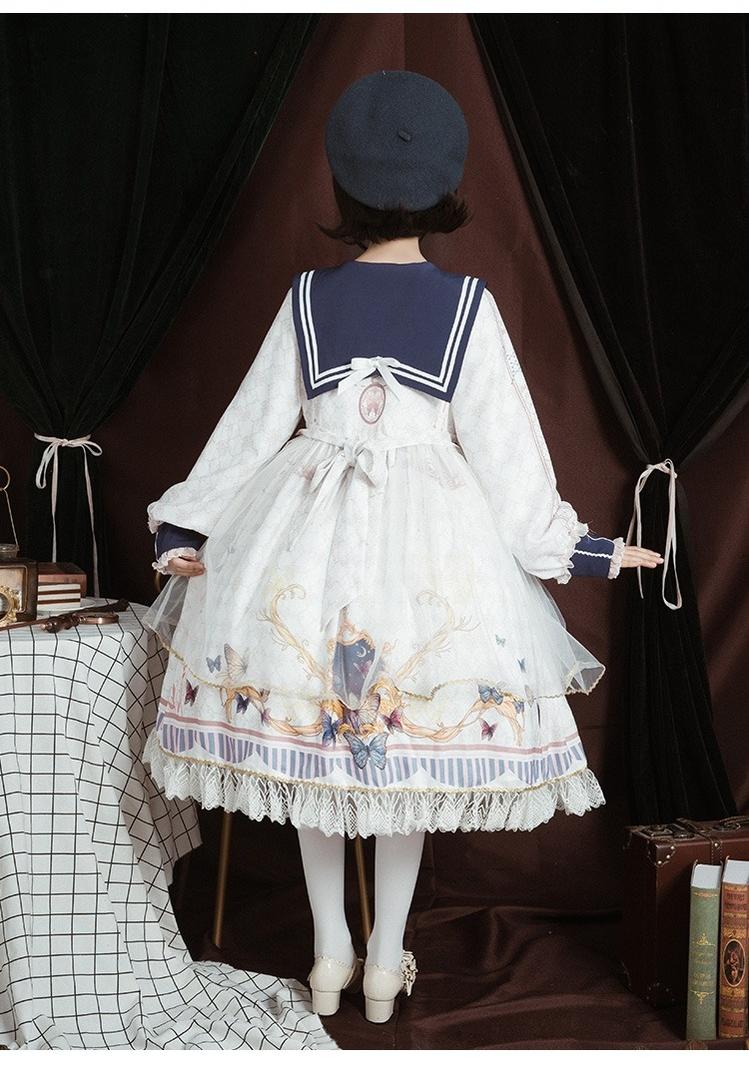 OCELOT - Classic Lolita OP Sailor Collar Elegant Lolita Dress