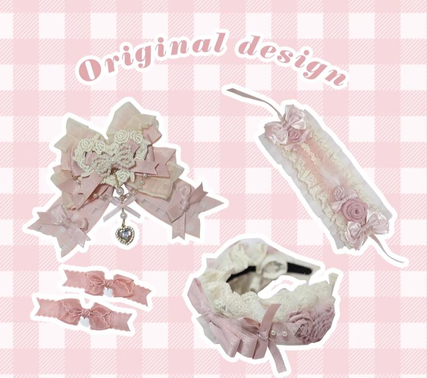 The Accessories' Story - Satin Ballet - Sweet Lolita Headdress Feather Bow