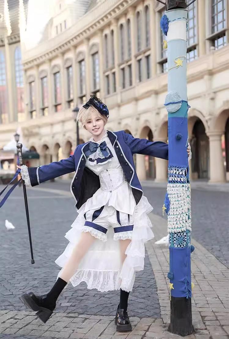 CastleToo - Coffin of Pilgrimage - Medieval European Ouji Lolita Shirt & Pants Suit