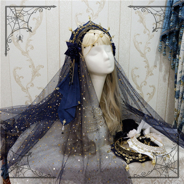 Foxcherry-Palace Retro Gorgeous Lolita headdress Multicolors