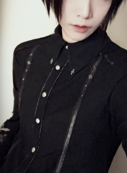 Arca et Ovis - Bat Wings - Ouji Lolita Shirt, Long Sleeve