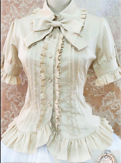 Strawberry Witch - Multicolors Short Sleeve Cotton Lolita Blouse