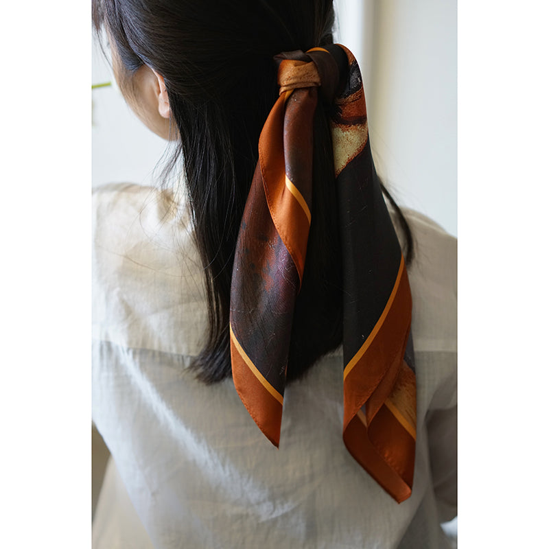 oil painting silk scarf